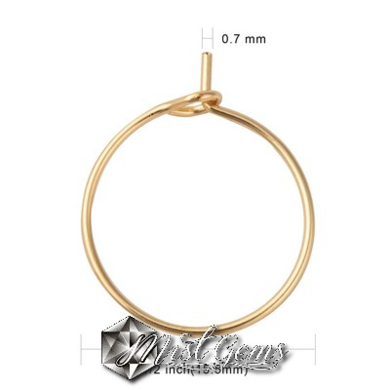 Baza cercei inox aurii cerc diametrul 15mm 