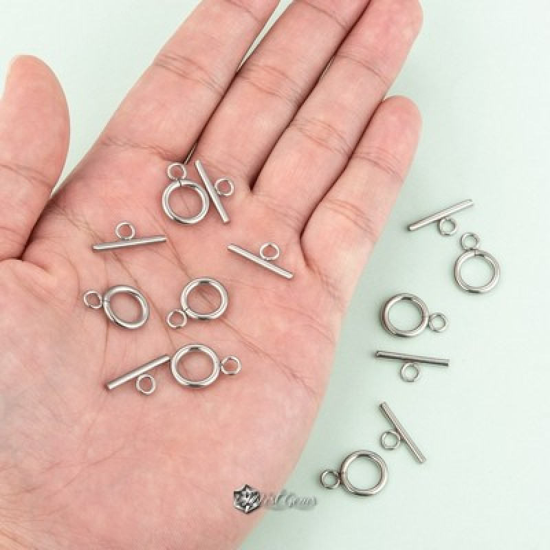 Inchizatoare inox toggle argintie 11mm-1buc