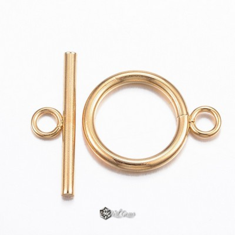 Inchizatoare inox toggle aurie 13.5mm