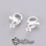 Inchizatoare lobster inox placata cu Argint 9mm-1 buc