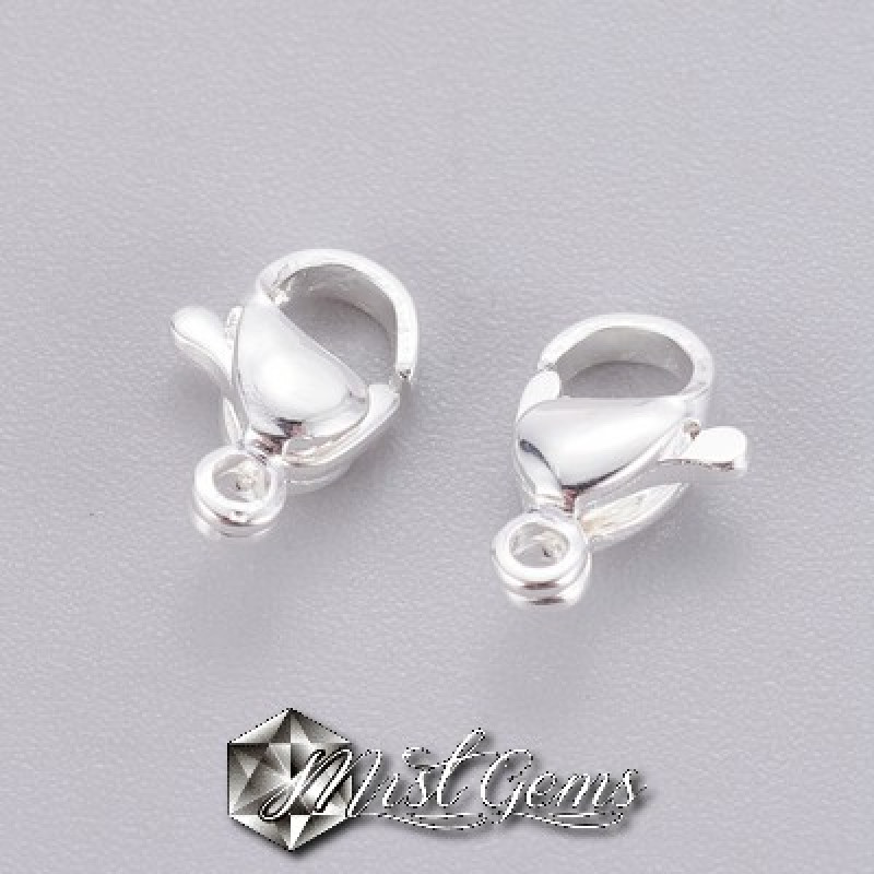 Inchizatoare lobster inox placata cu argint 12mm-1 buc