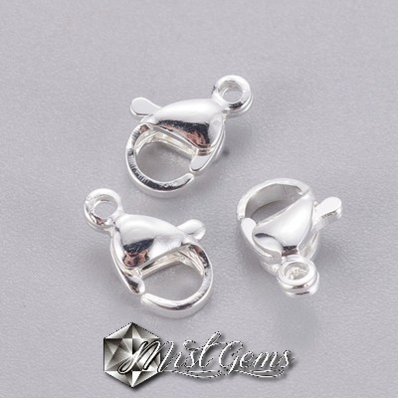 Inchizatoare lobster inox placata cu argint 12mm-1 buc