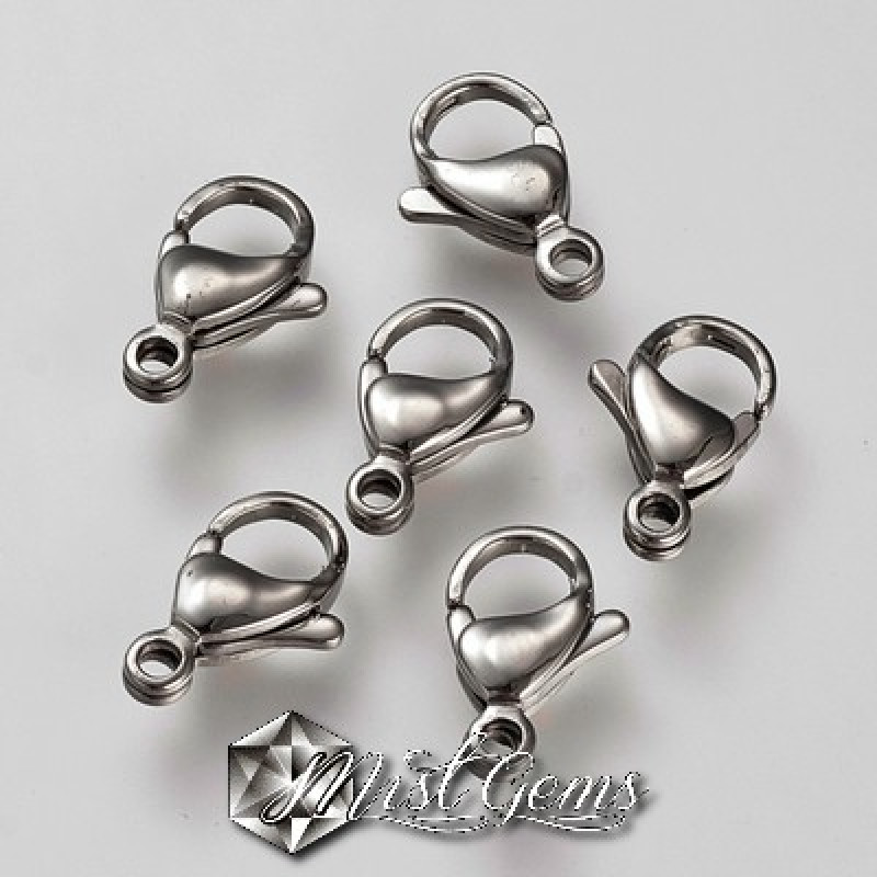 Inchizatoare lobster inox argintiu 9mm-1 buc