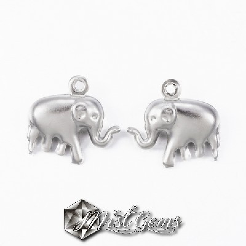 Pandantiv Elefant din Inox  Argintiu 14mm