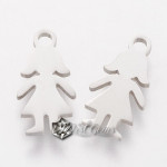 Pandant - din inox "Silueta Fetita" -14x7.2x1mm