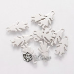 Pandant - din inox "Silueta Fetita" -14x7.2x1mm