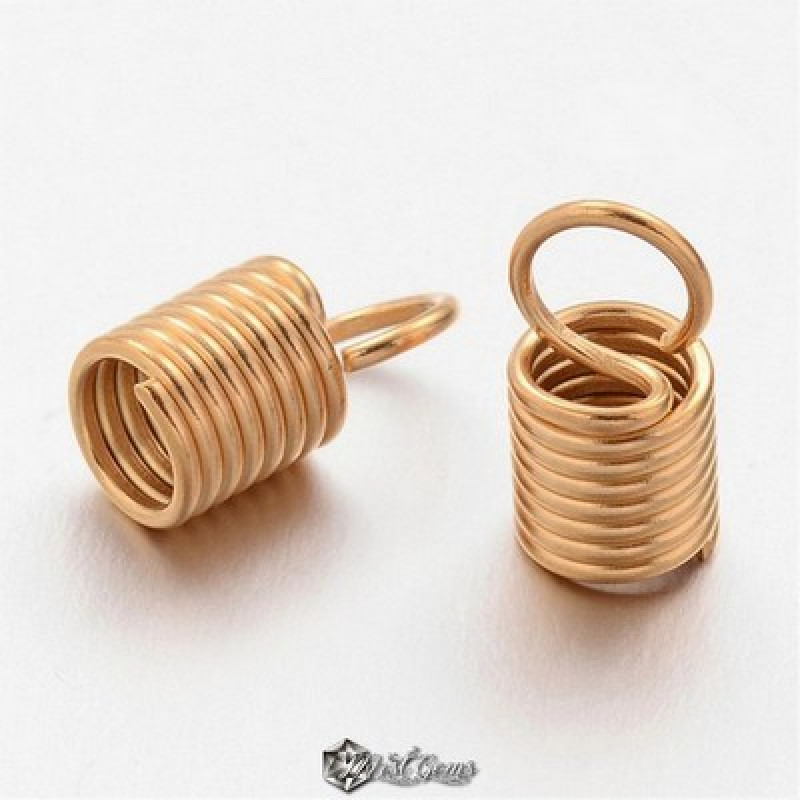 Terminatie din sarma inox auriu pentru snur 11X5.5mm-2buc