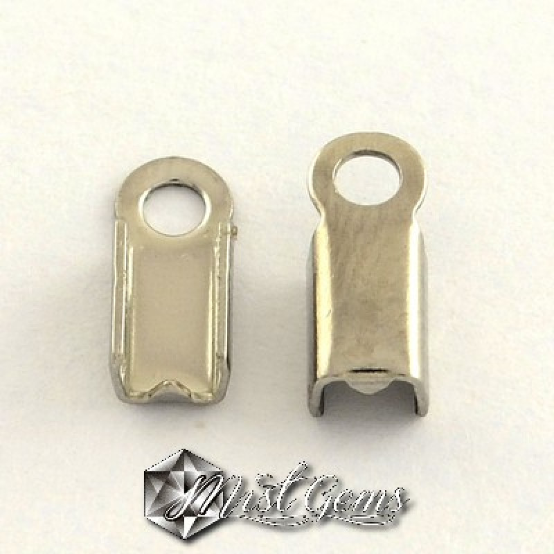 Terminatie din inox prin pliere argintiu 8x2.5x2mm-2buc