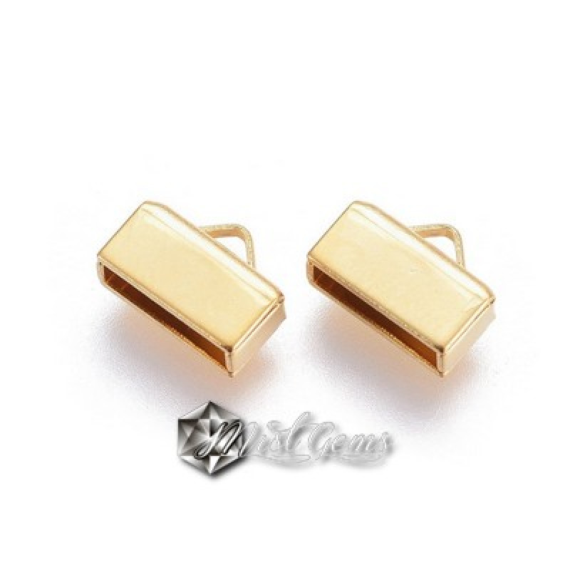 Terminatie din inox auriu pentru banda 6x8x3mm-2buc