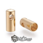 Terminatie din inox auriu pentru snur 7.3x3.1mm-2buc