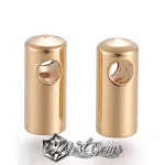 Terminatie din inox auriu pentru snur 7.3x3.1mm-2buc