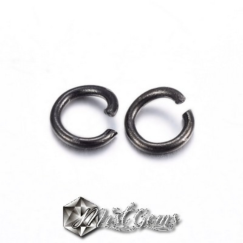 Zale din inox 5X0.8mm culoare negru-10 buc