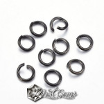 Zale din inox 5X0.8mm culoare negru-10 buc