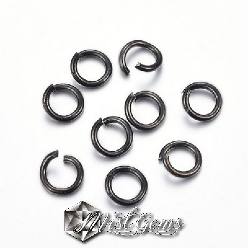 Zale din inox 5X0.8mm culoare negru-10 buc