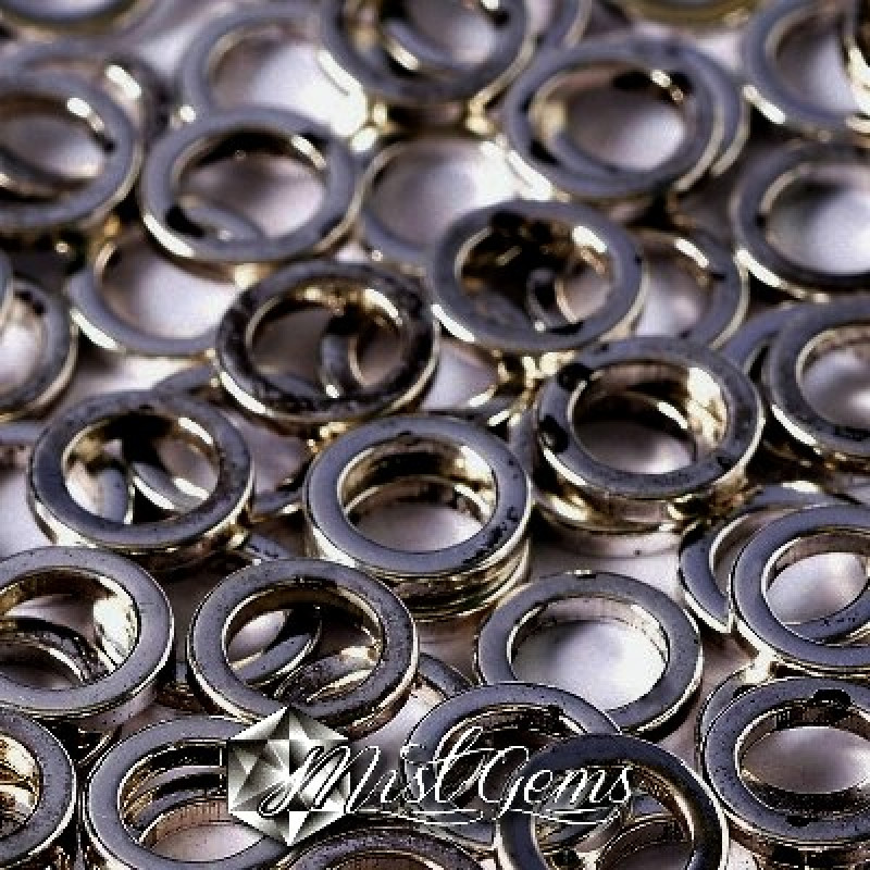 Zale inchise din metal electroplacate culoare gunmetal 5X1mm -10 buc