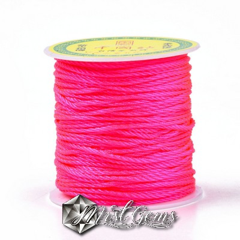 Snur Rasucit din Nylon Roz Neon-45m