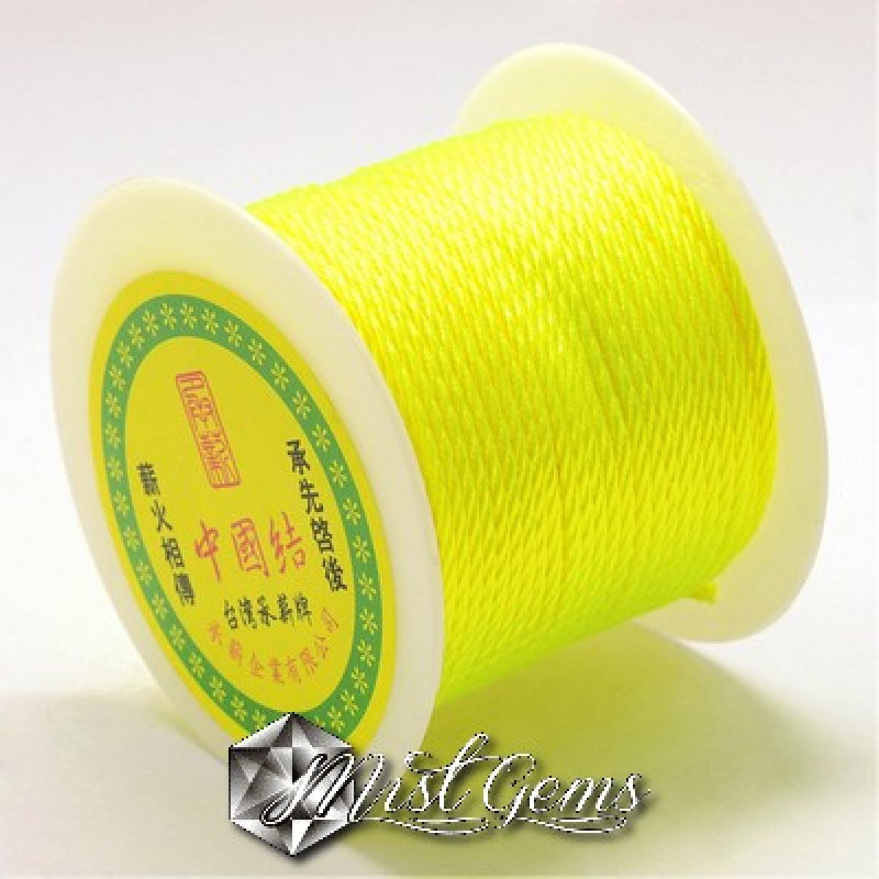 Snur Rasucit din Nylon 1mm Galben Citron Neon-45m