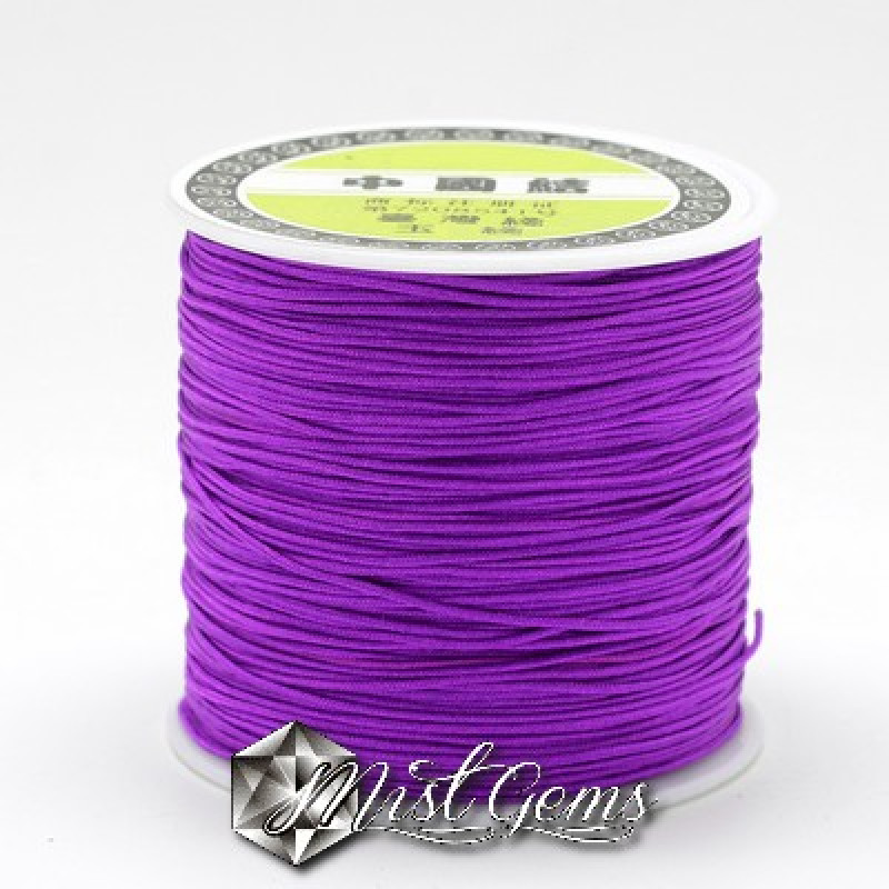 Snur Pentru Bratari cu Noduri din Nylon 0.5mm Mov-180m
