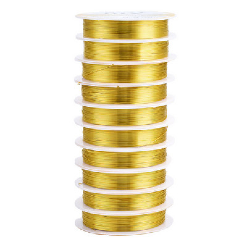 Sarma din cupru aurie grosime-0,40mm,lungime 10m