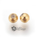 Sfere cu Silicon din Argint 925 Placat cu Aur 18k-3.5mm -1buc