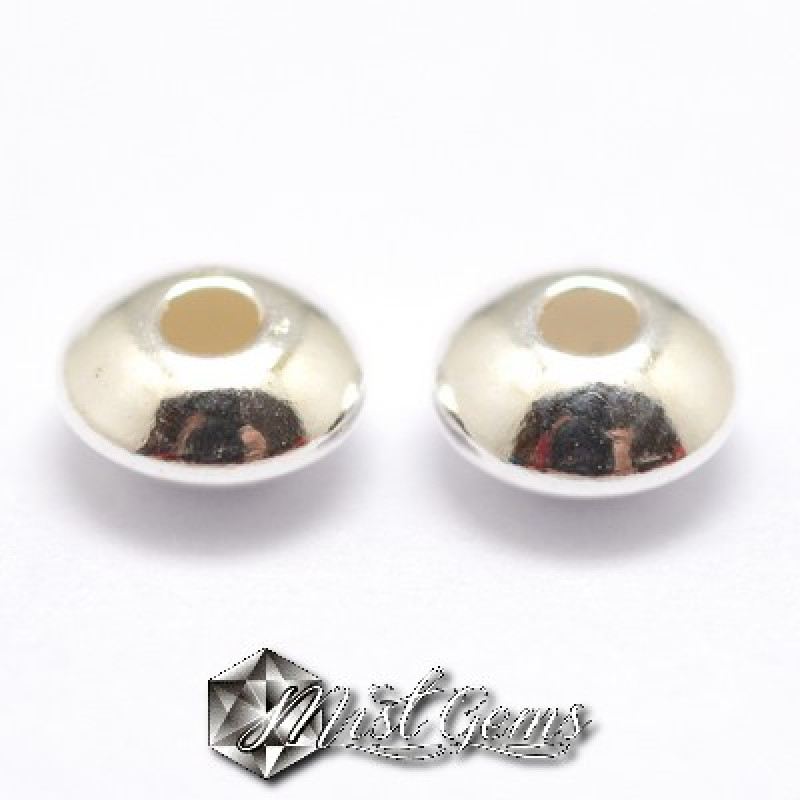 Margele Distantiere din Argint 925-4X2mm,Gaura 1.2mm -10buc