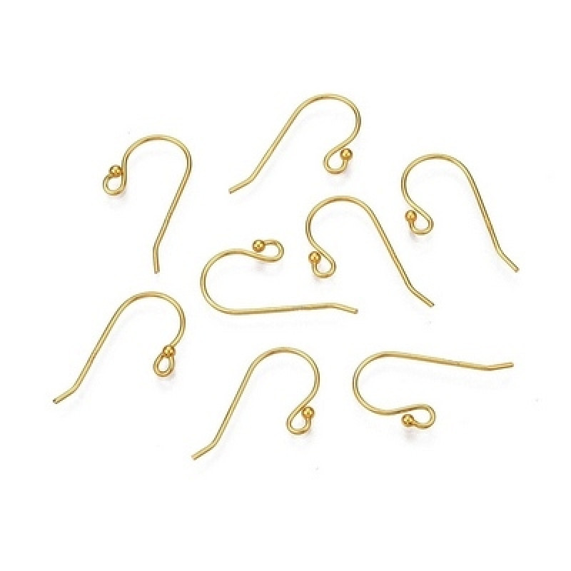 Baza Confectionat Cercei din Argint 925 placati cu Aur 18k-Carlig-20mm -1pereche