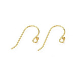 Baza Confectionat Cercei din Argint 925 placati cu Aur 18k-Carlig-20mm -1pereche