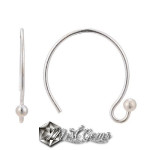 Baza Confectionat Cercei din Argint 925-Semicerc-13x11x2mm -1pereche