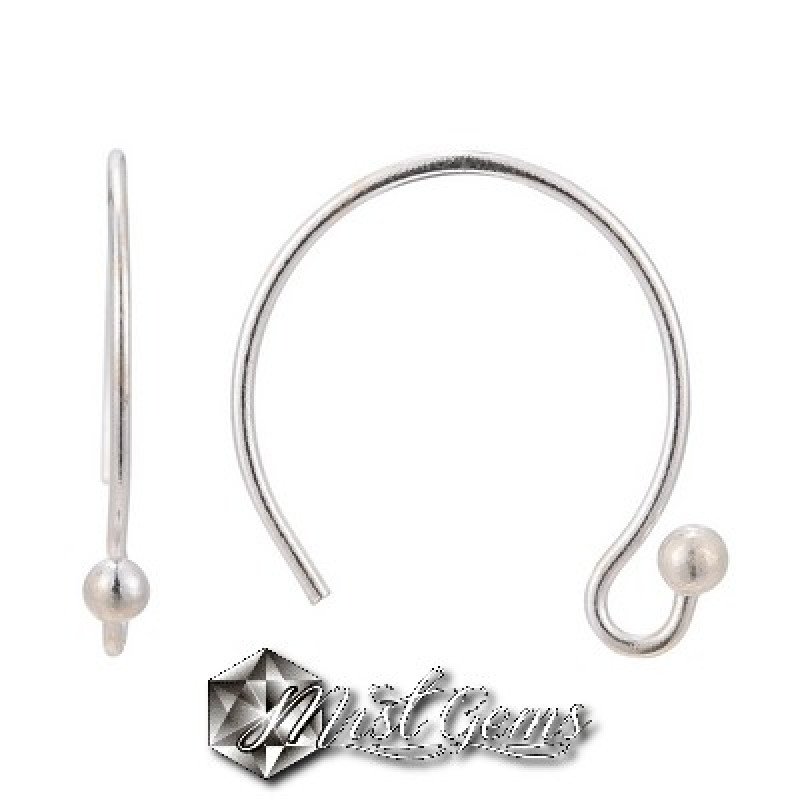 Baza Confectionat Cercei din Argint 925-Semicerc-13x11x2mm -1pereche