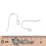 Baza Confectionat Cercei din Argint 925-Carlig-21X0.7mm -1pereche