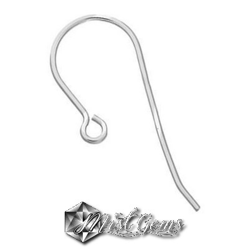 Baza Confectionat Cercei din Argint 925-Carlig cu Bucla-19.0mm -1pereche