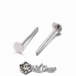 Baza Confectionat Cercei din Argint 925-cu Platou 3mm -1pereche