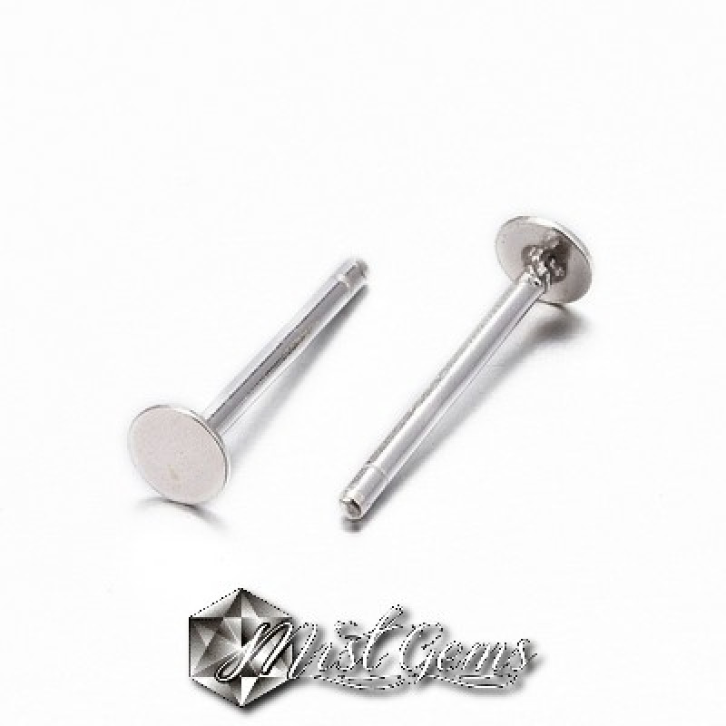 Baza Confectionat Cercei din Argint 925-cu Platou 3mm -1pereche