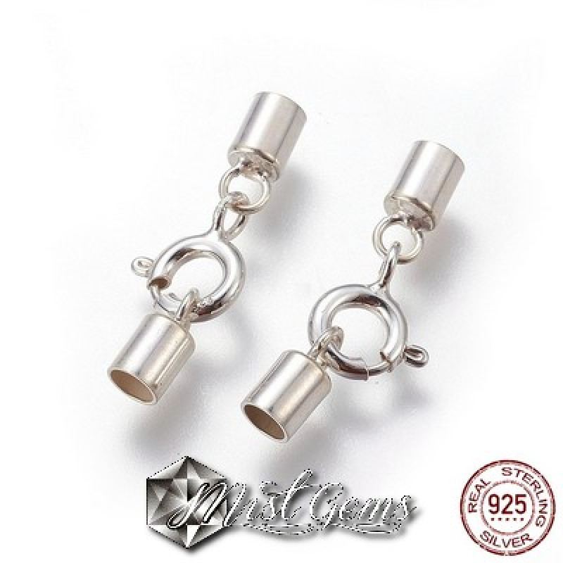 Set Inchizatoare cu Arc si Terminatii Snur 3.5mm din Argint 925-1set
