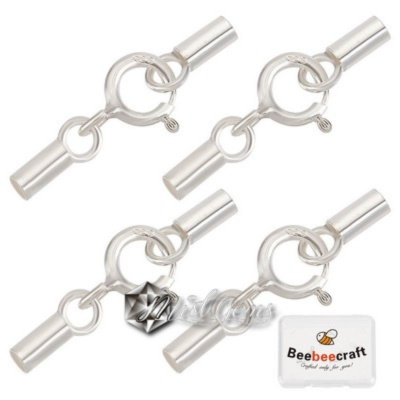 Set Inchizatoare cu Arc si Terminatii Snur 1.5mm din Argint 925-1set