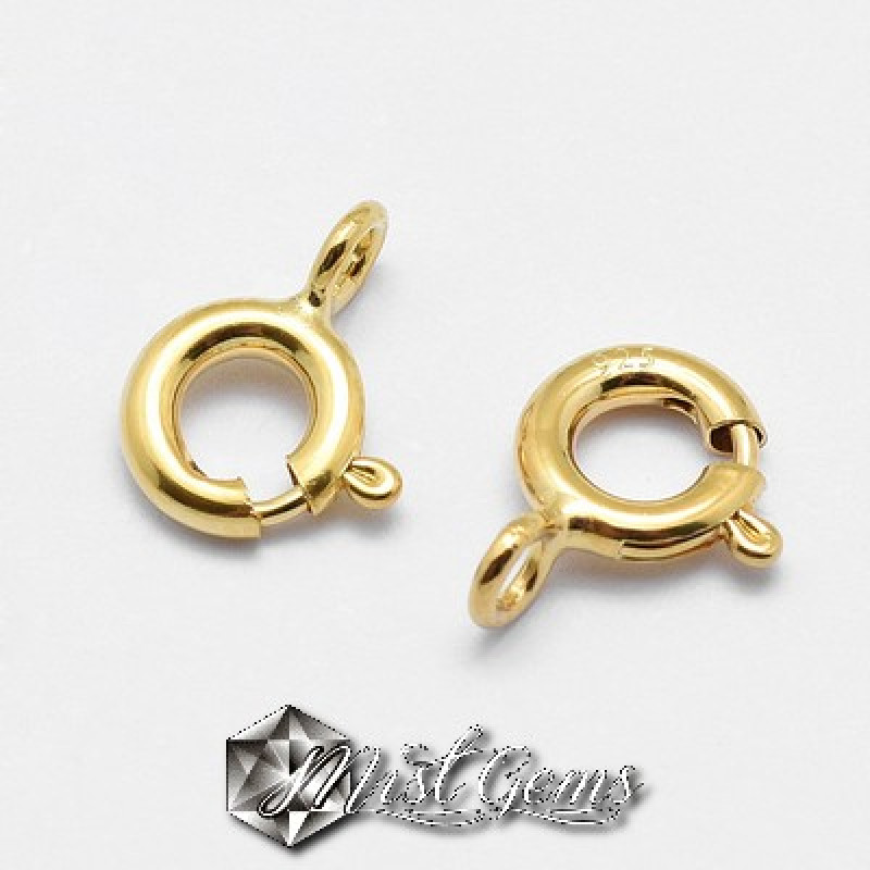 Inchizatoare Rotunda cu Arc  Za Deschisa din Argint 925,placata cu Aur 18k-4.5mm-1buc