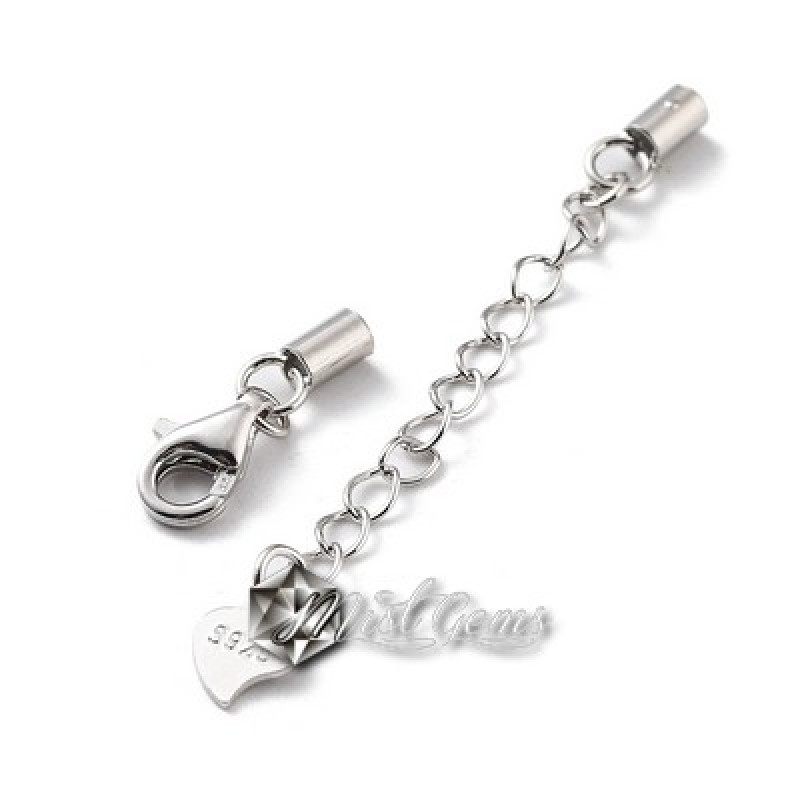Set Inchizatoare Lobster ,Terminatii Snur 1.5mm ,Extensie din Argint 925-1set