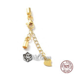 Set Inchizatoare Lobster ,Terminatii Snur 1.5mm ,Extensie din Argint 925 placat cu Aur -1set