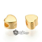 Margele din Argint 925-Inima Aurie -1buc