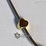 Margele din Argint 925-Inima Aurie -1buc