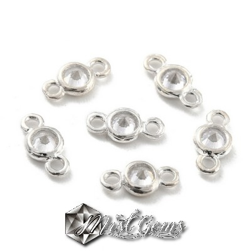 Micro-element de Legatura din Argint 925-Caseta cu Cubic Zirconia -1buc