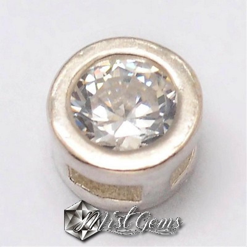 Micro-Slider din Argint 925-Caseta cu Cubic Zirconia -1buc