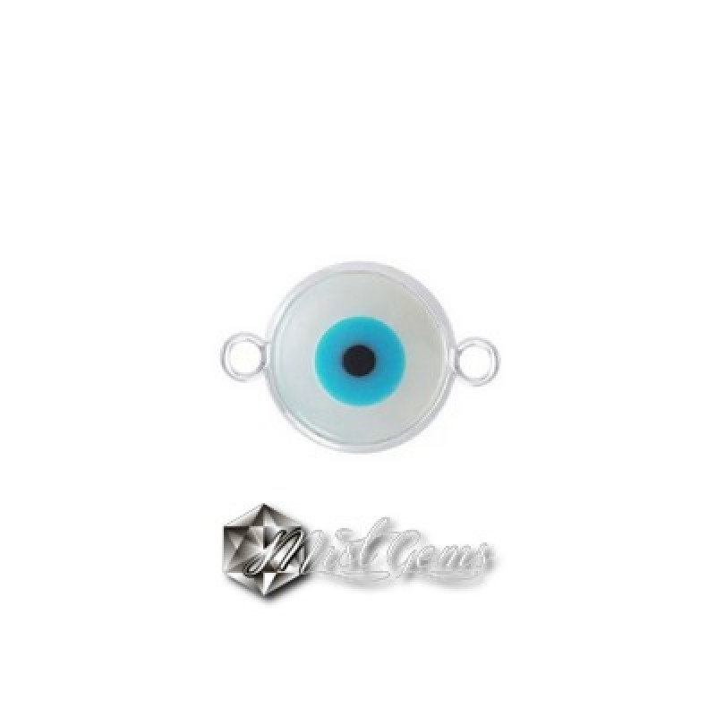 Element de Legatura din Argint 925 cu "Ochi Protector"din Mother of Pearl -1buc