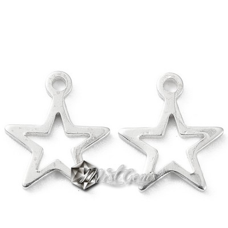 Charm (pandantiv mic) din Argint 925-Contur Stea 7mm -1buc