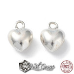 Charm (pandantiv mic) din Argint 925-Inima 3D- 3mm -1buc