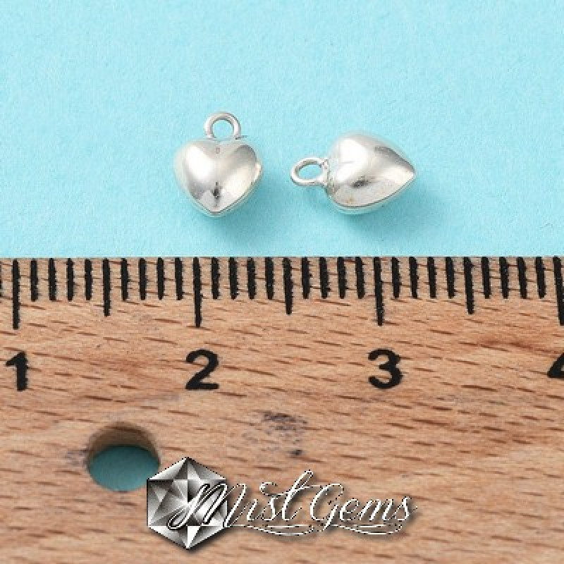 Charm (pandantiv mic) din Argint 925-Inima 3D- 3mm -1buc