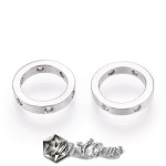 Charm  (pandantiv mic) din Argint 925 Placat cu Platina-Cerc cu 6 Puncte Cubic Zirconia-1buc
