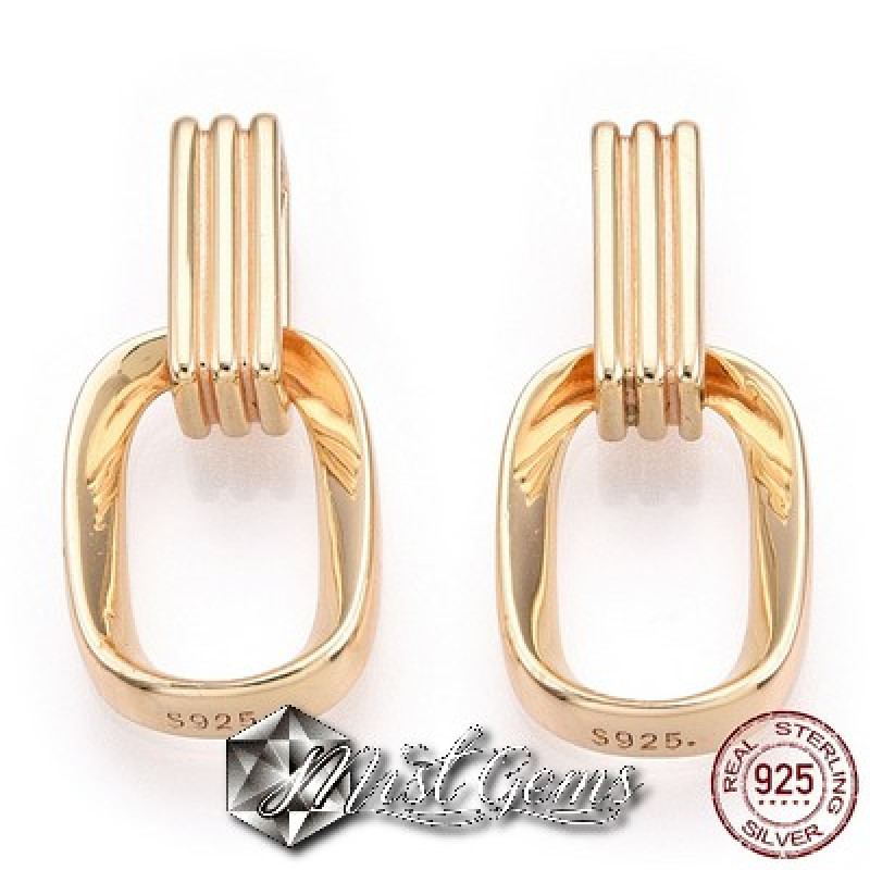 Pandant din Argint 925-Oval,Placat cu Aur 18k -1buc