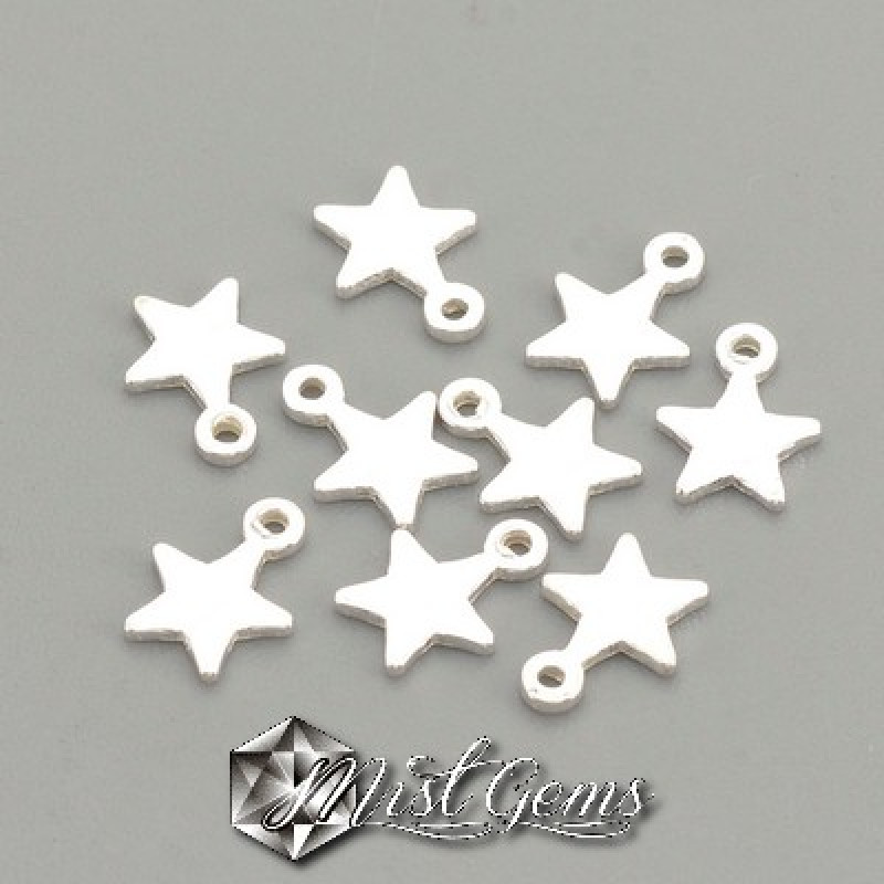 Charm din Argint 925-Stea 4X4mm -10buc