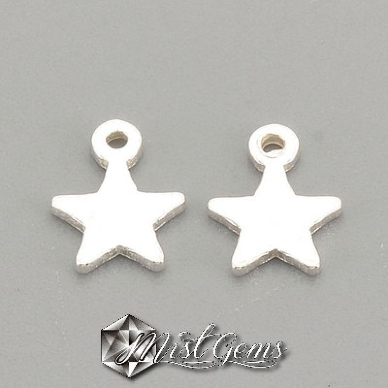 Charm din Argint 925-Stea 4X4mm -10buc